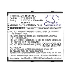 Li-Polymer BATTERIE 3.85V 3000mAh Type BT-000424-00 For Zebra EC50 EC55 EC55AK