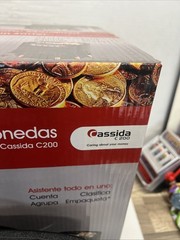 Cassida C200 Business-Grade Electronic Coin Counter and Roller – Black