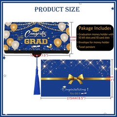 Graduation Money Holder 2026 with 10 Bill and 10 Card Slots, Surprise Congrat…
