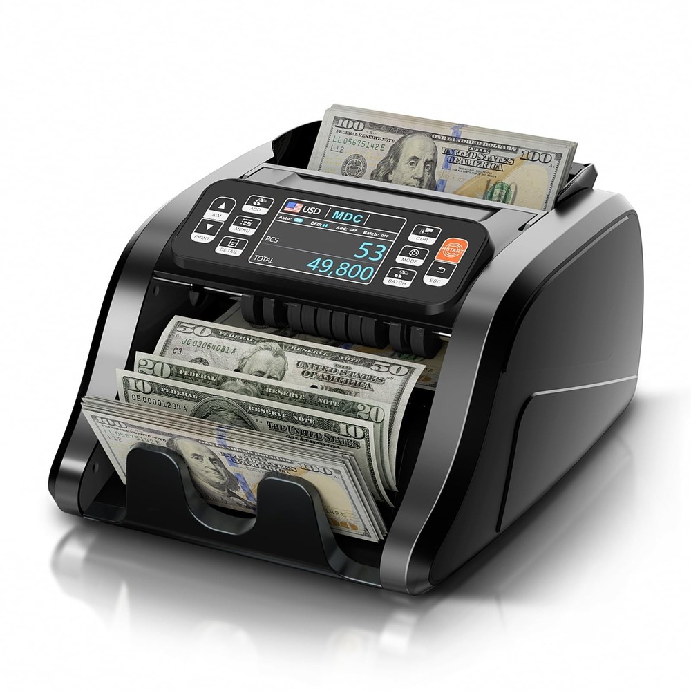 Aneken N60 Mixed Denomination Money Counter Machine, Value Counting, UV/MG/IR…