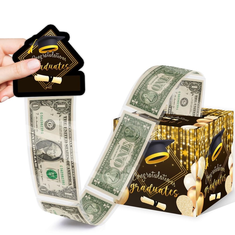 Graduation Money Box Gift Surprise Cash Gift Pull Out Card DIY Set 35 Bags