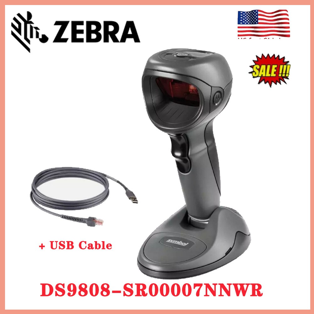 Cable USB Motorola 2D Scanner W/ Barcode DS9808-SR00007NNWR Reader Symbol Zebra