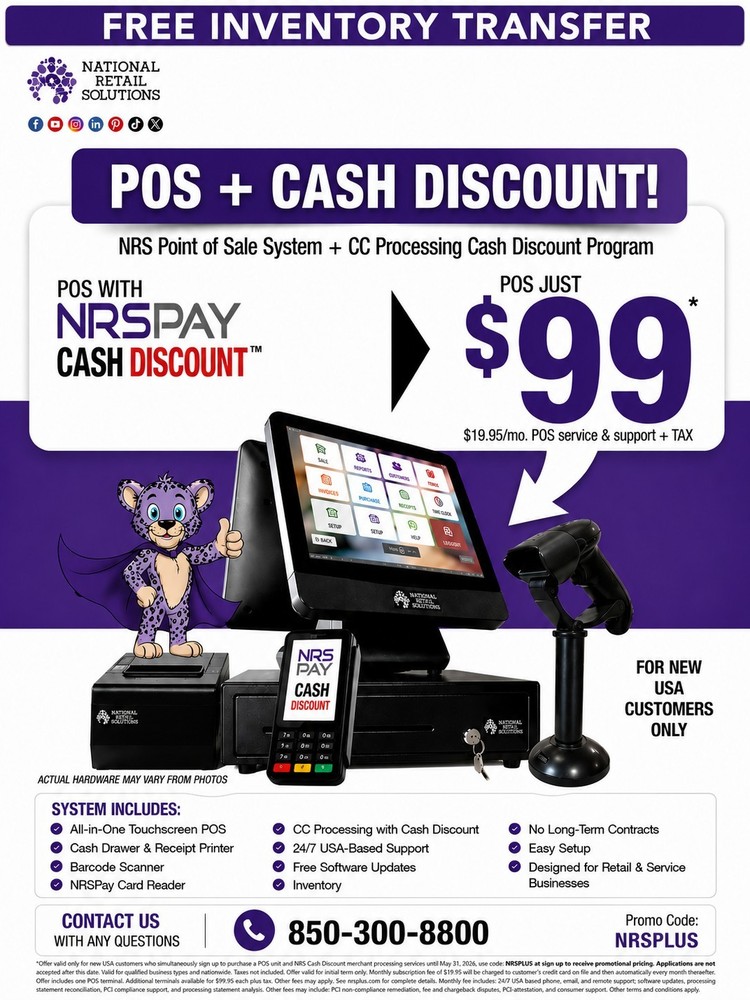 New NRS Full POS System + Free Inventory Transfer + Needs New NRS Pay Account