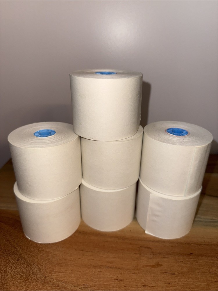 Lot of 7 Vintage Adding Machine Paper Rolls 2.25″ Wide Calculator Register Tape