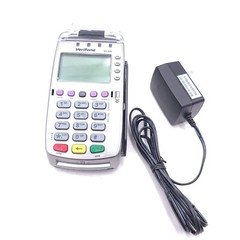 Verifone VX520 CTLS Dual Comm Credit Card POS Machine Silver w/ Adapter Charger