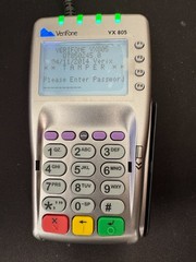VeriFone VX805 Card/Chip Reader M280-703-AB-WWA-3 W/ Power Cord