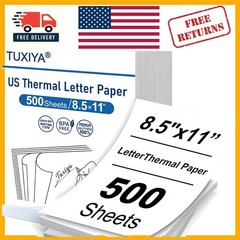 500 Sheets of 8.5×11 Inch BPA-Free Thermal Printer Paper – High Quality Printing