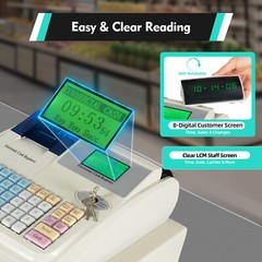 NEW Electronic Cash Register 48 Keys Cash Management System with Thermal Printer
