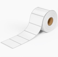 2×1 Direct Thermal Label Paper 1000/Roll for Shipping Barcodes White