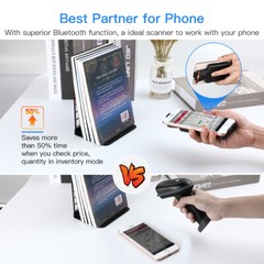 Eyoyo 2D QR Bluetooth Barcode Scanner Bar Code Reader Back Clip Cover Scanner