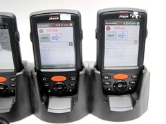 Set of 4 – Janam XM66 XM66W Windows 6.1 Mobile Handheld Scanner+CRD-P4 Charger