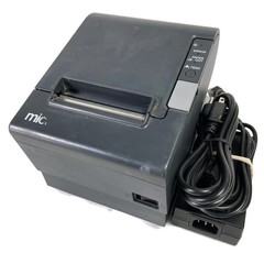 Epson Micros M129H TM-T88IV POS Thermal Receipt Printer w/ Power Supply