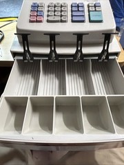 Sharp XE-A101 Electronic Cash Register Cash Drawer TESTED – NO KEYS
