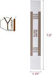Brown ABA Standard Money Bands – 100 Self-Adhesive Bill Wrappers for Organizing
