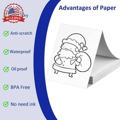 100 Sheets US Letter Size Thermal Paper, 8.5 x 11 Inch Thermal Printer Paper for