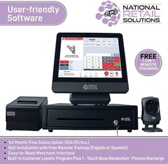 NRS Plus Credit Card POS Cash Register for Small Businesses with processing