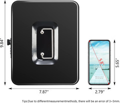 Large Cash Box with Combination Lock Safe Metal Money Box with Money Tray for Se