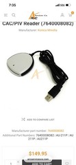 Konica Minolta AU-211P CAC/PIV USB Card Reader 7640008082 Made in Singapore