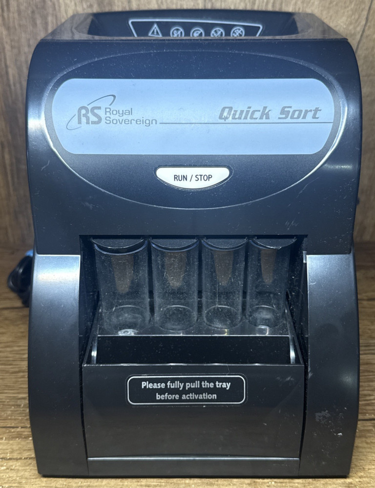 Royal Sovereign Quick Sort Coin Sorter Sorting Machine Model QS-1AC Tested Works