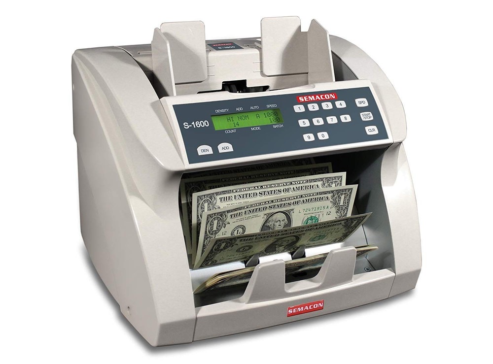 Semacon S-1600 Series 1600 Premium Ultra High Speed Bank Grade Currency Counter