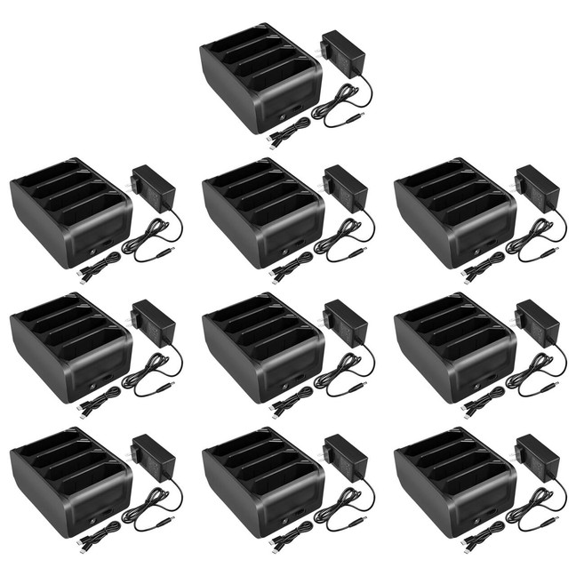 5/10PCS BT-000318 4-Port Battery Charger For Symbol Zebra TC77 TC70x TC75x TC55