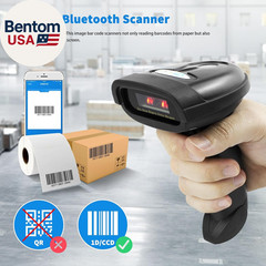 Bluetooth Barcode Scanner, Compatible with 2.4G Wireless & Bluetooth Function &