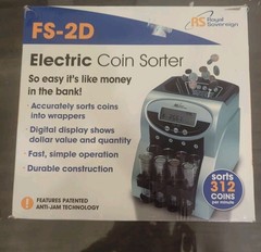 Royal Sovereign Digital 4-Row Electric Coin Sorter FS-4DA Black