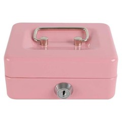 Locking Steel Mini Cash Box with Removable Coin Tray and Key Lock for Kids 4….