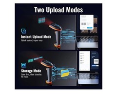 Tera Barcode Scanner Wireless 1D Laser Cordless Barcode Reader USB 5100 Orange