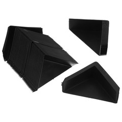200Pcs Reusable Black Plastic Frame Protectors for Wood Doors Cabinets Edges