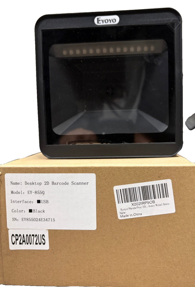 Eyoyo Barcode Scanner, Model (EY-8550) QR 2D Hands-Free Omnidirectional