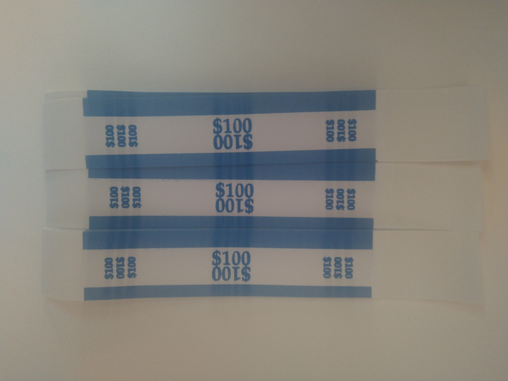 25 Currency Straps money bands blue $ 100 for $ 1