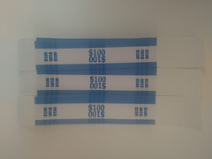25 Currency Straps money bands blue $ 100 for $ 1
