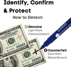 Durable 10-Pack Pocket-Sized Counterfeit Detection Pens for U.S. Currency