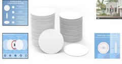50 Count Round NFC Tags – Rewritable Cards, Waterproof & Durable 25mm Coins