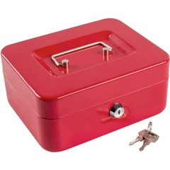 Medium Cash Box with Money Tray,Small Safe Lock Box with Key,Cash Drawer,7.87…