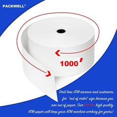 PACKWELL HYOSUNG / TRANAX ATM THERMAL RECEIPT PAPER 3 1/8″ X 1000′ 8CT