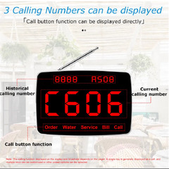 Restaurants Wireless Pager System Queuing 1 Watch 1 Display 5 Table Buttons Cafe