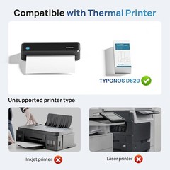 Thermal Printer Paper 8.5 x 11 Inch, Continuous Thermal Paper Roll, 2 Rolls