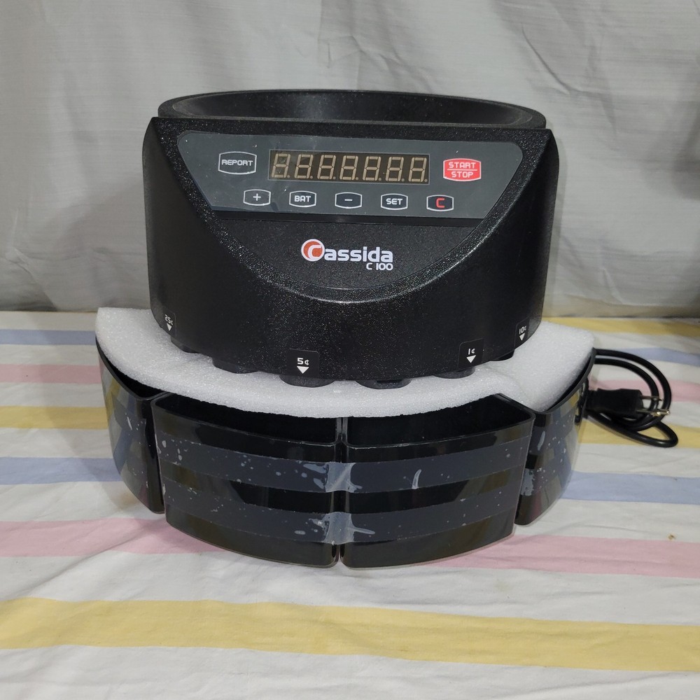Cassida C100 Electronic Coin Sorter / Counter , Countable coins 1¢, 5¢, 10¢,