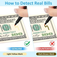 Universal Currency Fake Bill Checker – 5 Pack Money Detector Pens for Every Use
