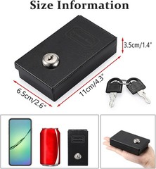 Metal Box for Gambler, Casino Cash Box with Money Slot and 2 Keys, Portable W…