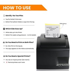 (32 Rolls) 2 Ply Carbonless Rolls 3″ x 95 Feet White/Yellow Receipt Rolls–Com…