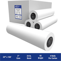 Alliance Wide Format Paper 24″ X 150′ CAD Bond Rolls (24Lb | 4 Rolls, 24 in X 15