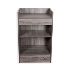 Cash Register Wrap Counter Stand | 24″L x 18″W x 38″H | Dark Barn Wood