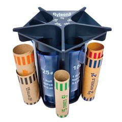 Coin Counter Coin Sorter Tubeï½œCreative 5-in-1 Change Sorter Coin Organizerï