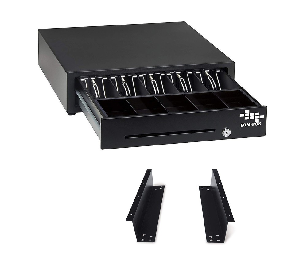 EOM POS Heavy Duty Cash Drawer with Mounting Brackets for Receipt Printers