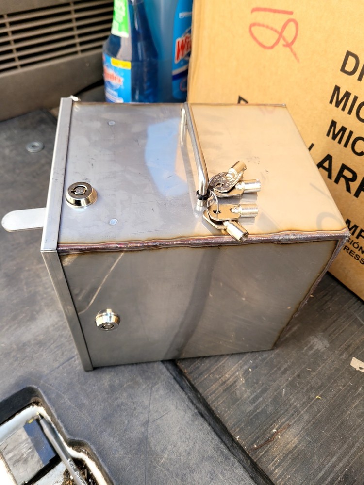 NEW Heavy Duty POS Cash COLLECTOR Stainless Steel BOX DOUBLE LOCKING ( C08)
