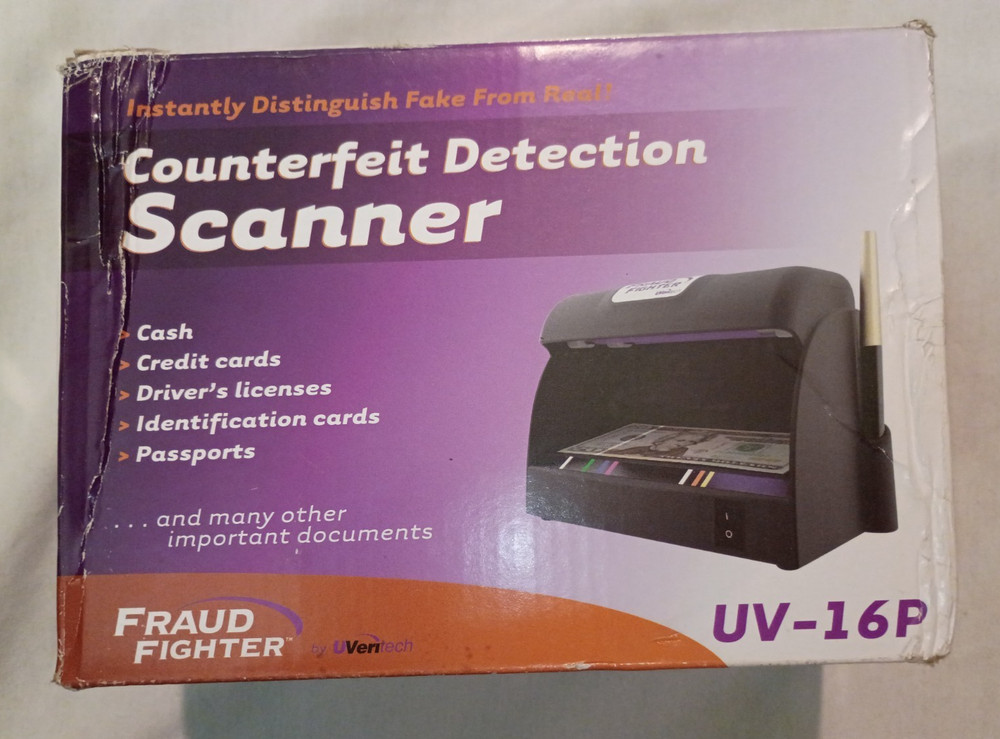 UVeritech UV-16P FRAUD FIGHTER Counterfeit Detection Scanner