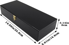 Black Acrylic Lockable Currency Tray, 5 Compartment Money Organizer for Cash,…